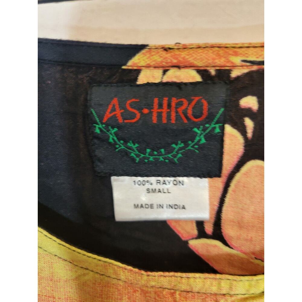 Ashro Black Sunset Safari Print Oversized Long Sleeve Casual Top Womens SZ Small - Picture 3 of 9